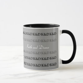 hun namen , gepersonaliseerd zwart - wit mok