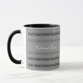 hun namen , gepersonaliseerd zwart - wit mok (Links)