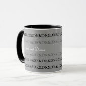 hun namen , gepersonaliseerd zwart - wit mok (Voorkant links)