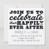 Hun nog lang en gelukkig na de huwelijksuitnodigin kaart (Voorkant)