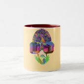 Hun ogen keken naar GOD Novelty Yellow Tweekleurige Koffiemok (Center)