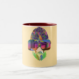 Hun ogen keken naar GOD Novelty Yellow Tweekleurige Koffiemok