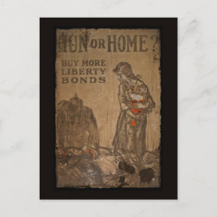 Hun or Home Buy Bonds WWI Briefkaart