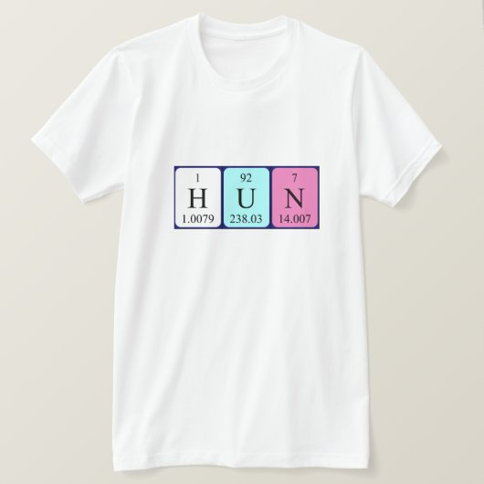 Hun periodiek table name shirt (Design voorkant)