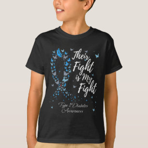 Hun Strijd Is Mijn Strijd T1d Diabetes Type 1 Bewu T-shirt