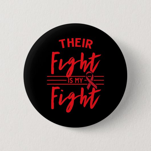 Hun strijd is mijn strijd tegen bloedkanker bewust ronde button 5,7 cm (Voorkant)