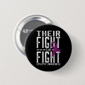 Hun strijd is mijn strijd tegen epilepsie ronde button 5,7 cm (Voorkant /achterkant)
