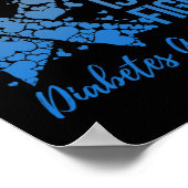 Hun strijd is mijn vechtster die diabetes steunt A Poster (Hoek)