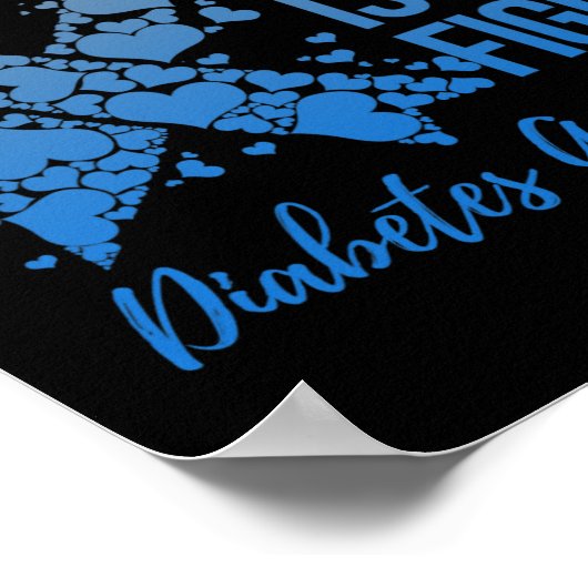 Hun strijd is mijn vechtster die diabetes steunt A Poster (Hoek)