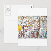 Hun tweede zon (abstract graffiti-expressionisme) briefkaart (Voorkant / Achterkant)
