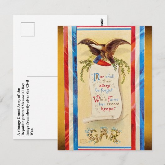 "Hun verhaal zal niet vergeten worden" GAR-ansicht Briefkaart (Voorkant / Achterkant)