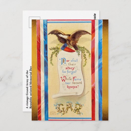 "Hun verhaal zal niet vergeten worden" GAR-prentbr Briefkaart (Voorkant / Achterkant)