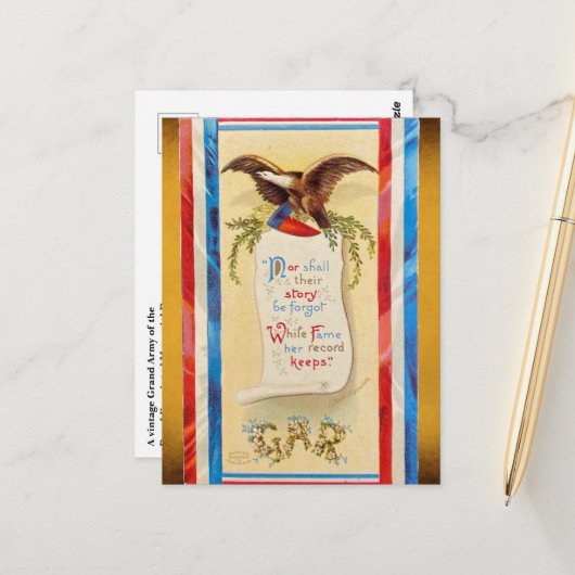 "Hun verhaal zal niet vergeten worden" GAR-prentbr Briefkaart (Voorkant / Achterkant in situ)