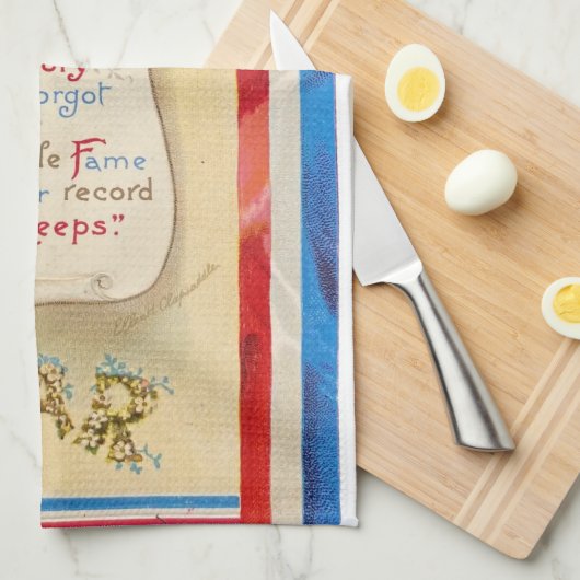 "Hun verhaal zal ook niet vergeten worden" GAR Tea Theedoek (Quarter Fold)