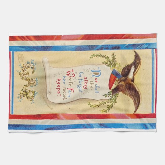 "Hun verhaal zal ook niet vergeten worden" GAR Tea Theedoek (Horizontaal)