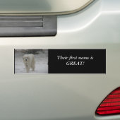 Hun voornaam is geweldig bumpersticker (Op auto)