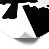 Hunab Ku-Black en White Poster (Hoek)