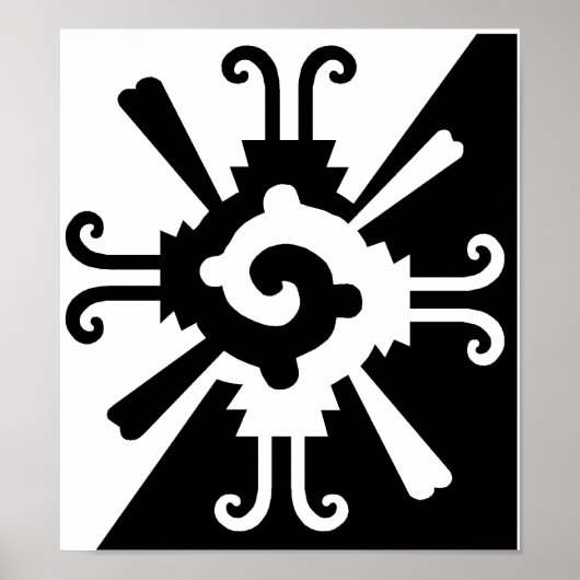 Hunab Ku-Black en White Poster (Voorkant)