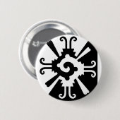 Hunab Ku-Black en White Ronde Button 5,7 Cm (Voorkant /achterkant)