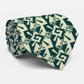 Hunab Ku-Black en White Stropdas (Opgerold)