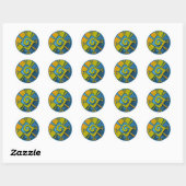 Hunab Ku Earth Ronde Sticker (Vel)
