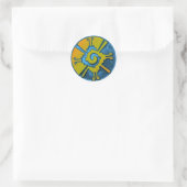 Hunab Ku Earth Ronde Sticker (Tas)