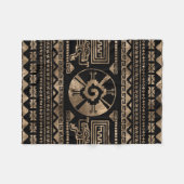Hunab Ku Gold op zwart Fleece Deken (Voorkant (Horizontaal))