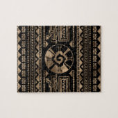 Hunab Ku Gold op zwart Legpuzzel (Horizontaal)