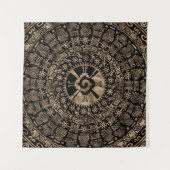 Hunab Ku Gold op zwart Wandkleed (Voorkant)