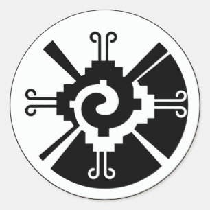 Hunab Ku - Maya Godheid Ronde Sticker