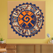 Hunab Ku Mayaanse Godheid Canvas Afdruk (Insitu (Woonkamer))