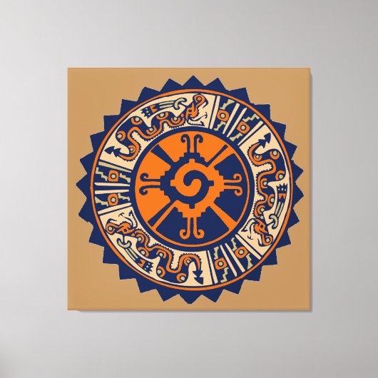 Hunab Ku Mayan Diety Canvas Afdruk (Voorkant)