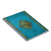 Hunab Ku Mayan symbool  goud op oude steen Notitieboek (Rechterzijde)