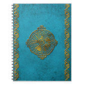 Hunab Ku Mayan symbool  goud op oude steen Notitieboek (Voorkant)