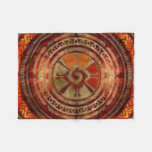 Hunab Ku Mayan-symbool Verbrandt Sinaasappel en go Fleece Deken (Voorkant (Horizontaal))