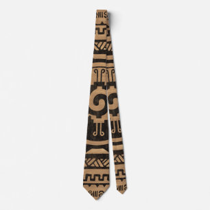 Hunab Ku Mayan symbool Wooden Texture Stropdas