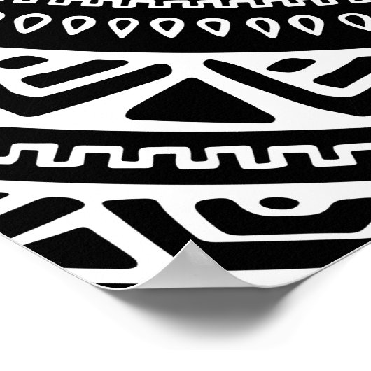 Hunab Ku Mayan symbool zwart en goud Poster (Hoek)