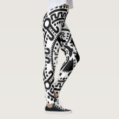 Hunab Ku Mayan symbool zwart-wit #3 Leggings (Rechts)