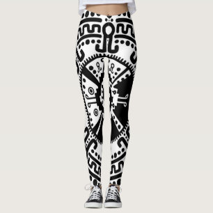 Hunab Ku Mayan symbool zwart-wit #3 Leggings