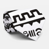 Hunab Ku Mayan symbool zwart-wit Stropdas (Opgerold)