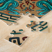 Hunab Ku met dubbele kop en kleur Legpuzzel (Zijkant)