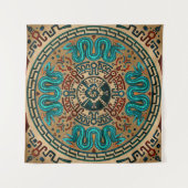 Hunab Ku met dubbele kop en kleur Wandkleed (Voorkant)