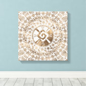 Hunab Ku Pastel goud #2 Canvas Afdruk (Insitu (Houten vloer))