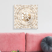 Hunab Ku Pastel goud #2 Canvas Afdruk (Insitu (Woonkamer))