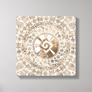 Hunab Ku Pastel goud #2 Canvas Afdruk