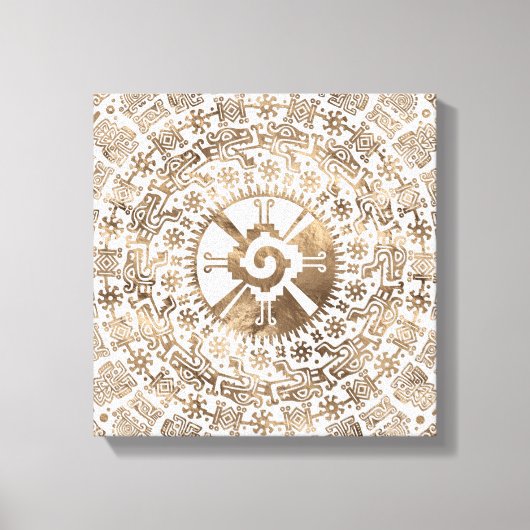 Hunab Ku Pastel goud #2 Canvas Afdruk (Voorkant)