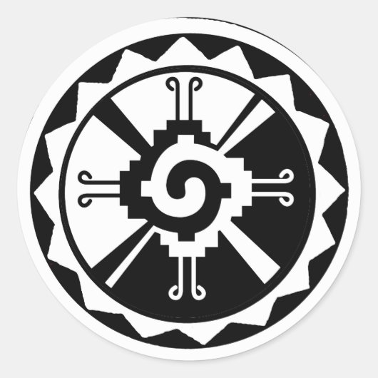 Hunab Ku Schepper & Hemelplaneten Ronde Sticker (Voorkant)