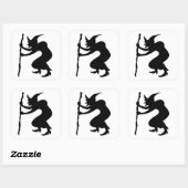 HUNCHBACK HALLOWEEN WITCH VIERKANTE STICKER (Vel)
