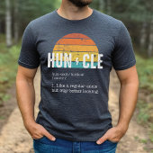 Huncle Definition Funny Uncle Gift Retro Zonsonder T-shirt