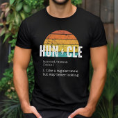 Huncle Definition Funny Uncle Gift Retro Zonsonder T-shirt